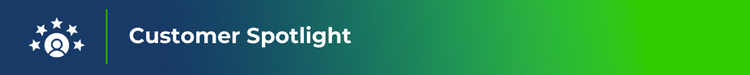 customer spotlight newsletter header gradient